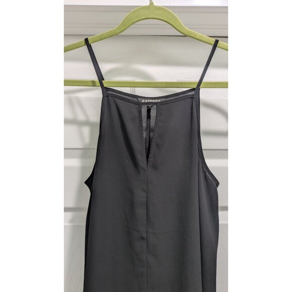 Express Sleeveless Top Womens Medium Black Asymmetrical Whimsigoth Witchy Dark - Picture 2 of 9